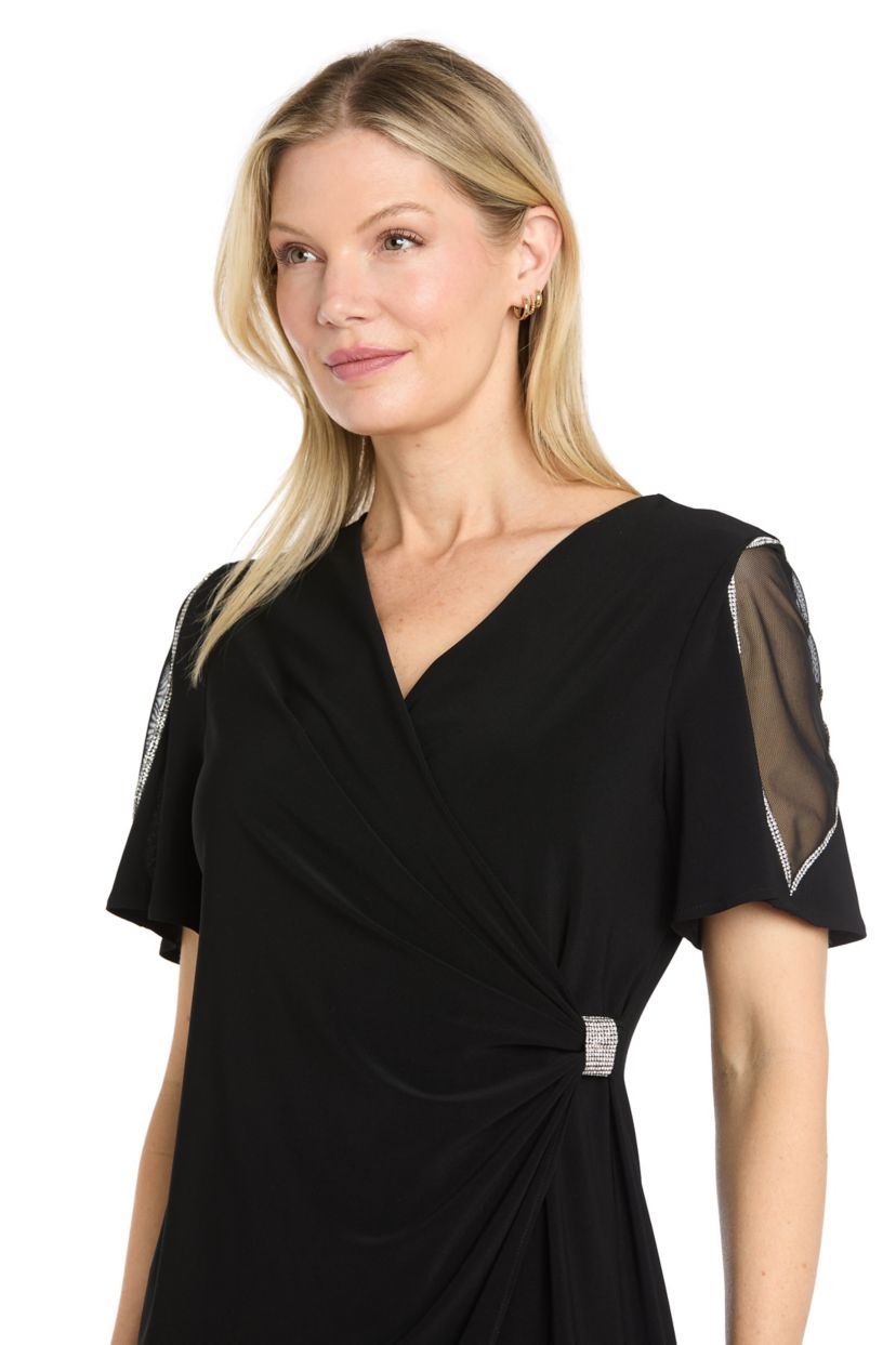 R & M Richards Short Cocktail Dress w Rhinestone