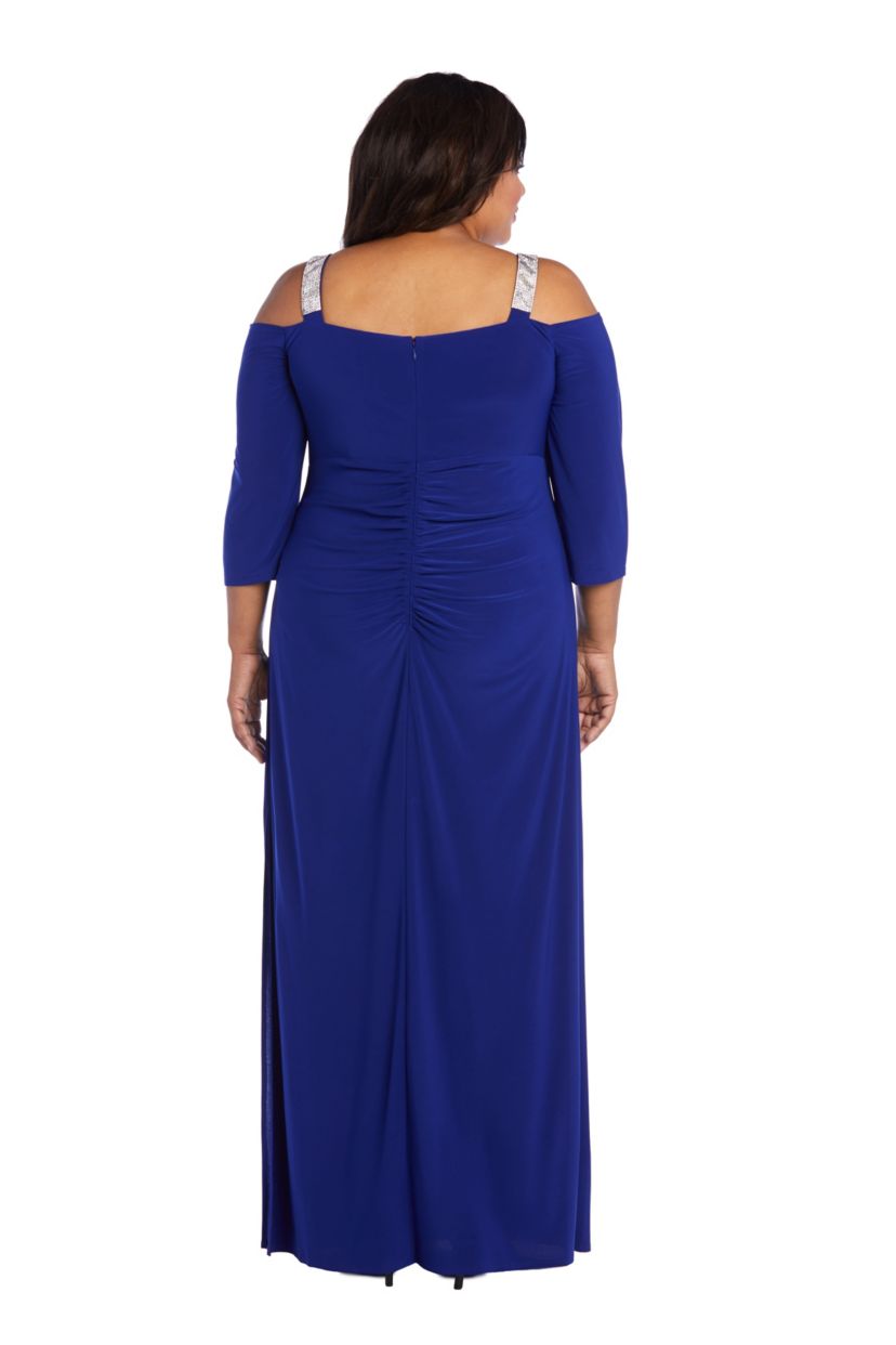 1Pc Cold Shoulder Rhinestone Detail Straps Dress