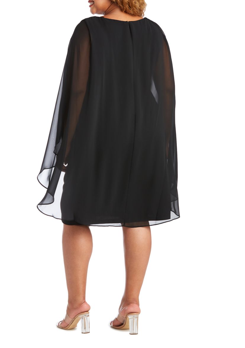 1Pc Chiffon Duster Cape Surplice Wrap Dress