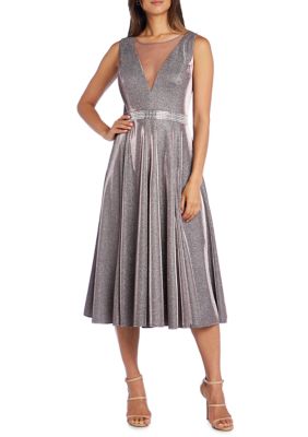 Women's Shimmer Fit and Flare Dress