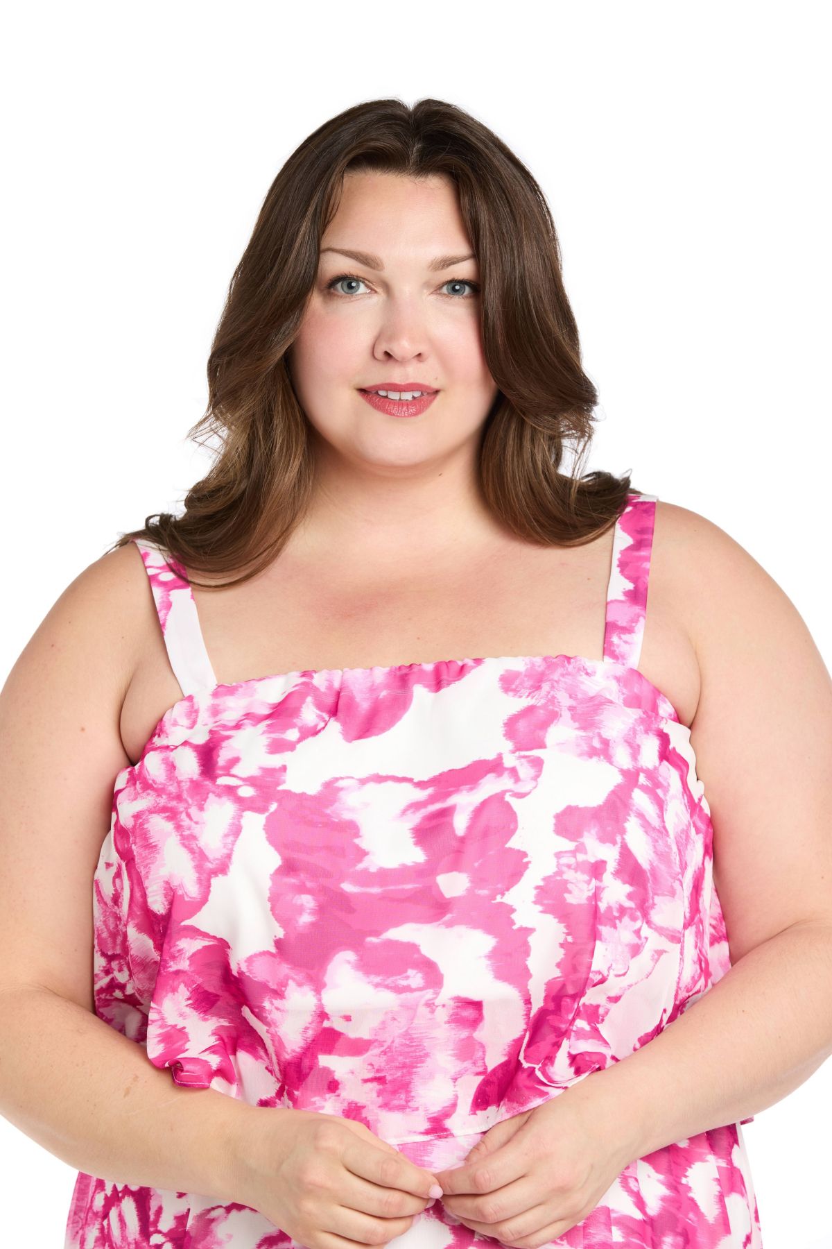 Womens 1Pc Printed Chiffon Tiered Maxi