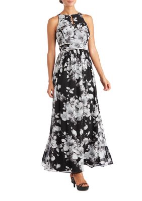 R & M Richards Women's Long Printed Chiffon Halter Dress | belk