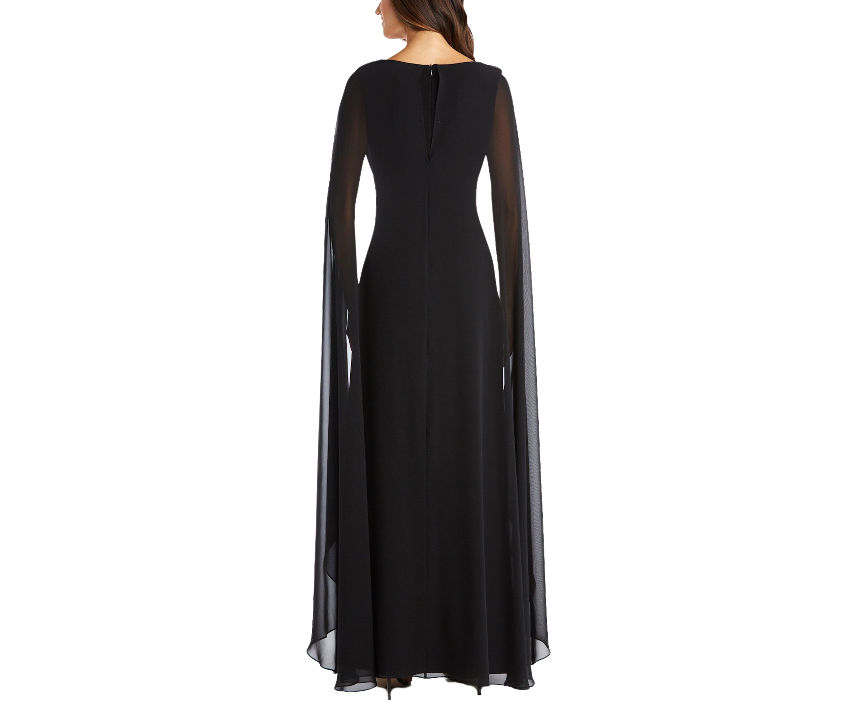 1Pc Chiffon Duster Cape Surplice Wrap Dress