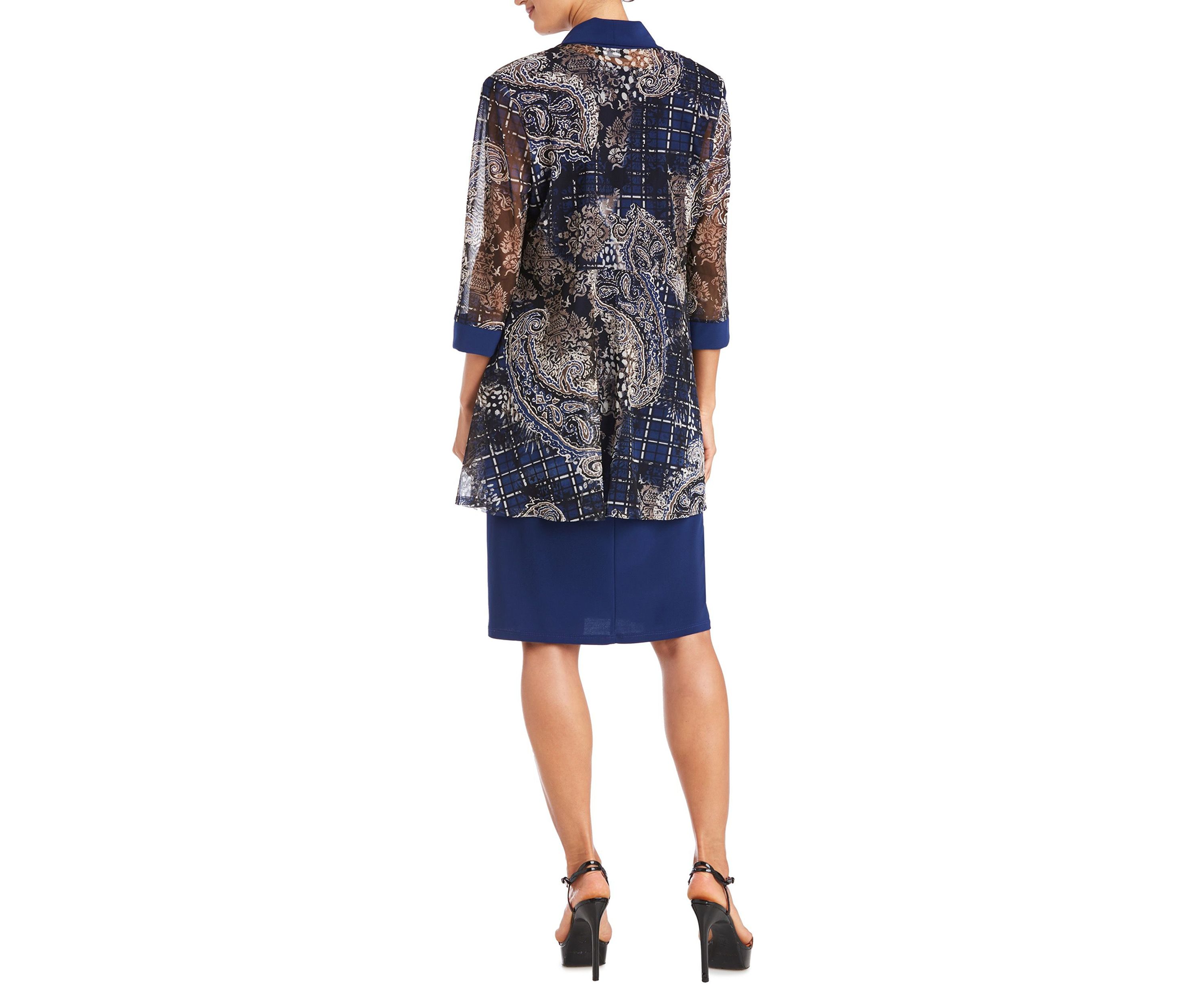 Two-Piece Printed Jacket and Dress Set