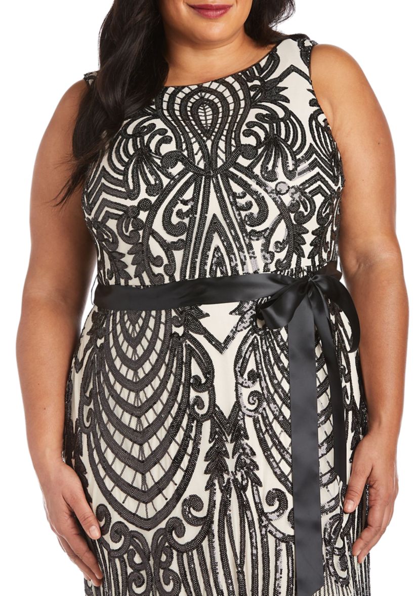 Sequined Panel Gown