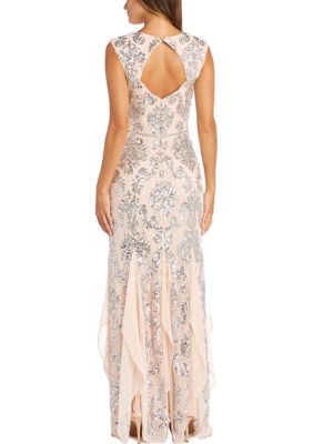 Sequined Godet Gown
