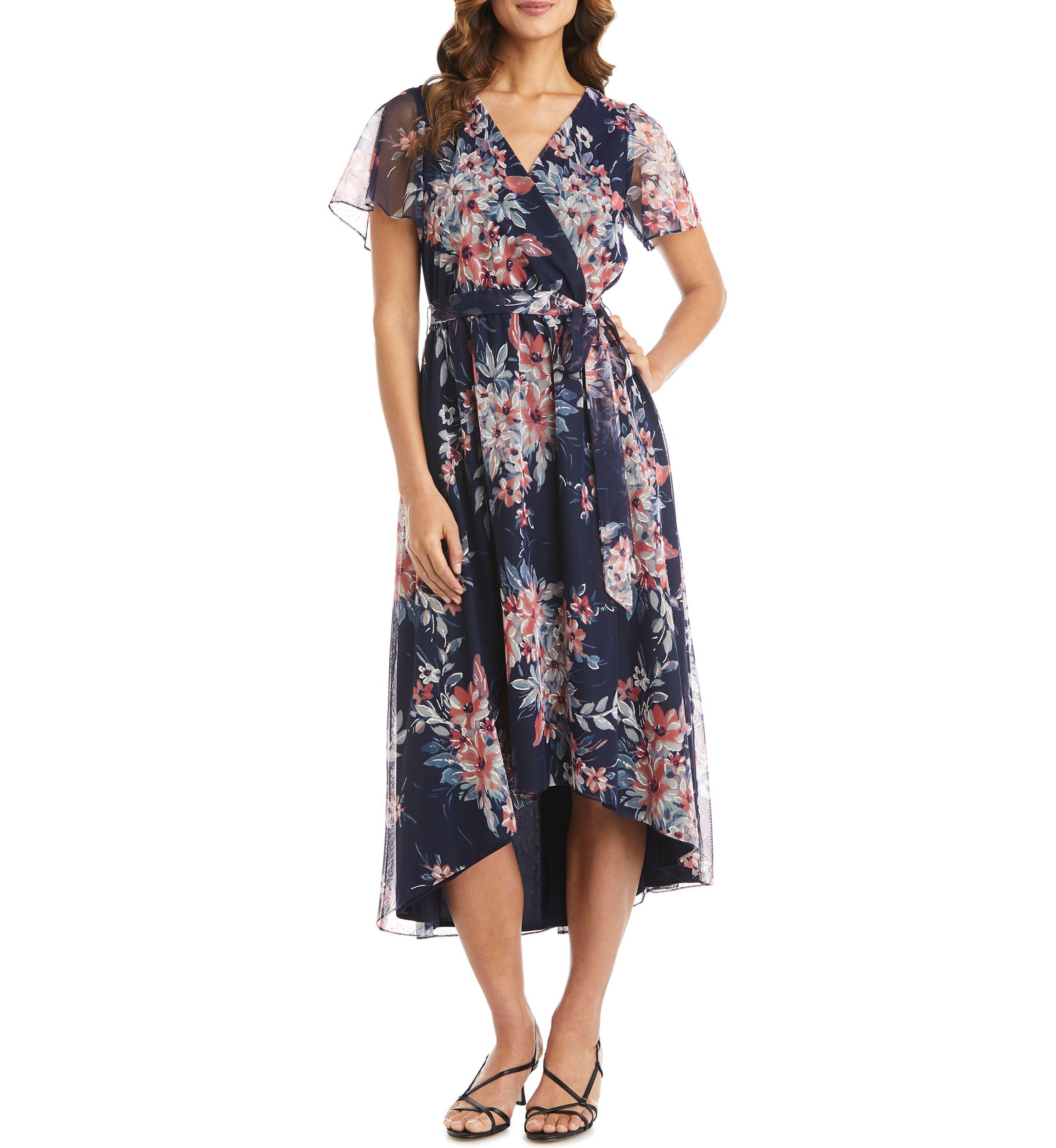 Power Mesh High-Low Dress