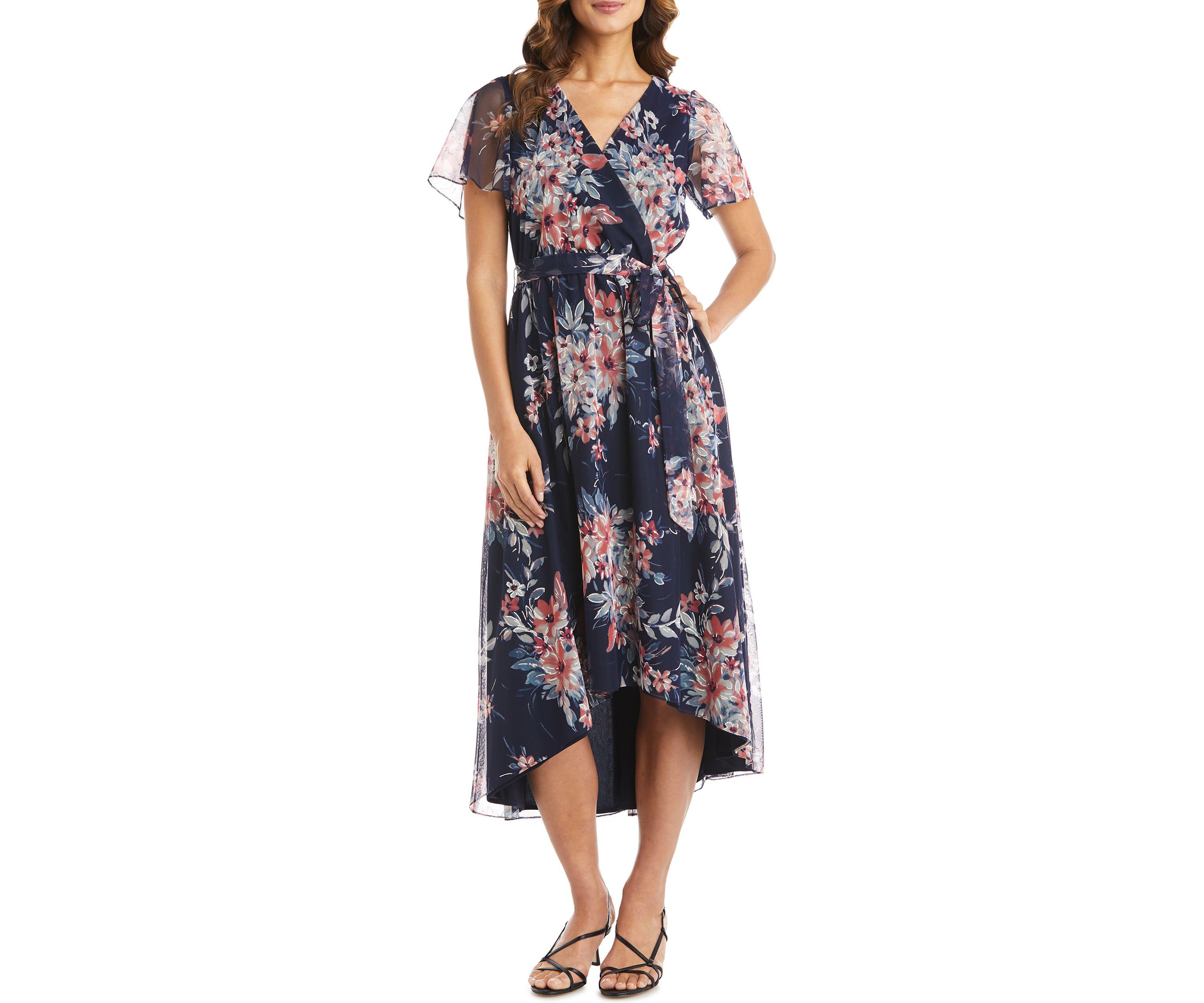 Power Mesh High-Low Dress