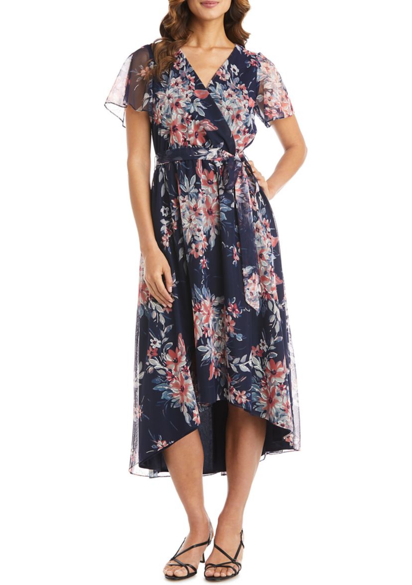 Power Mesh High-Low Dress