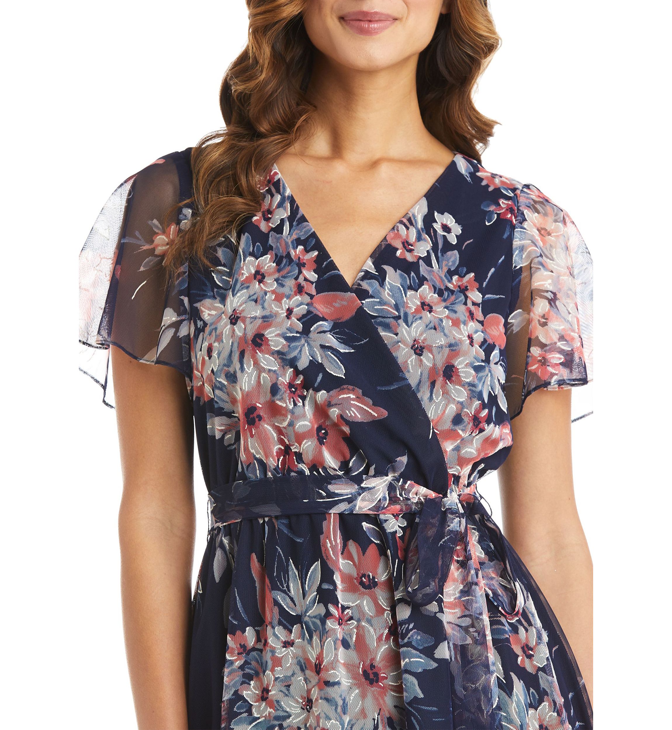 Power Mesh High-Low Dress
