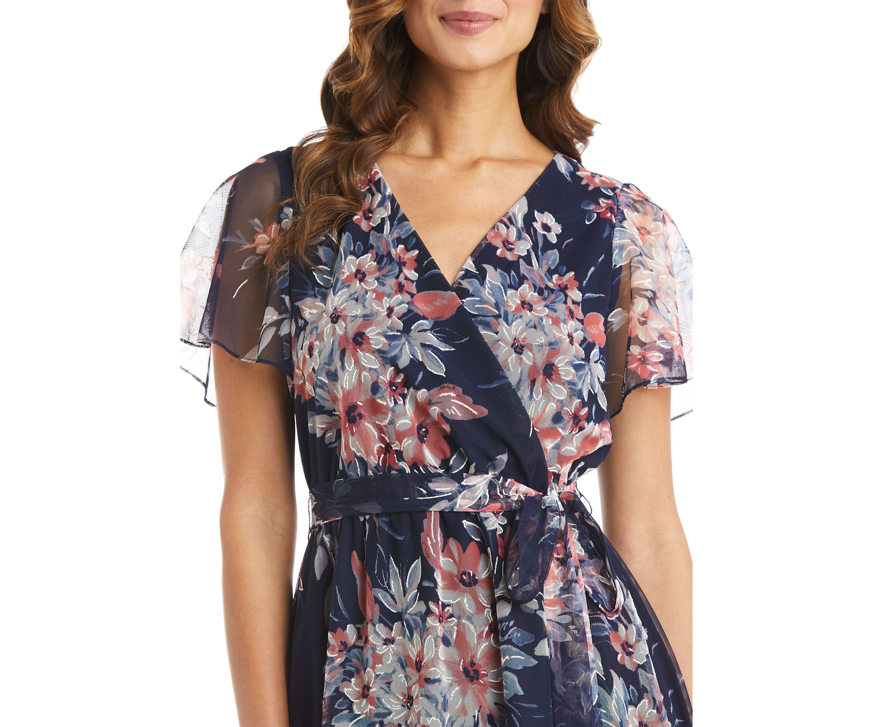 Power Mesh High-Low Dress