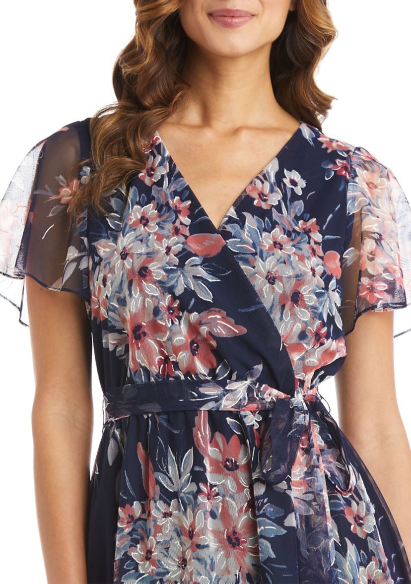 Power Mesh High-Low Dress