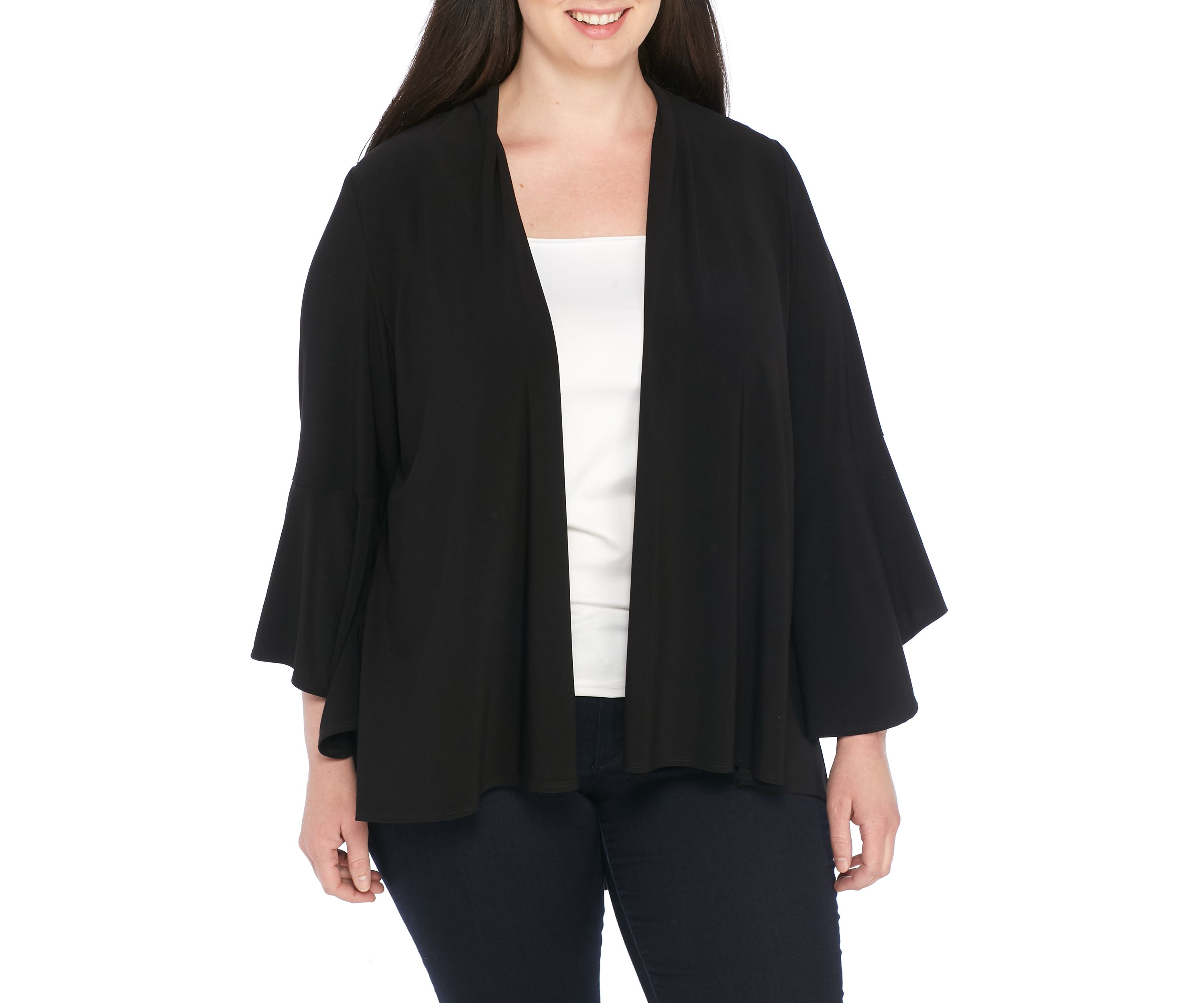 Plus Size Three-Quarter Sleeve Ity Topper