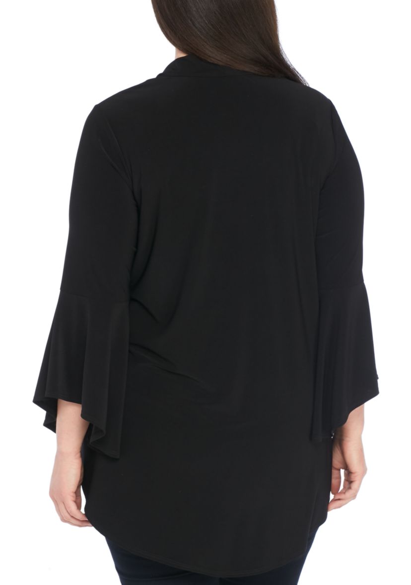 Plus Size Three-Quarter Sleeve Ity Topper