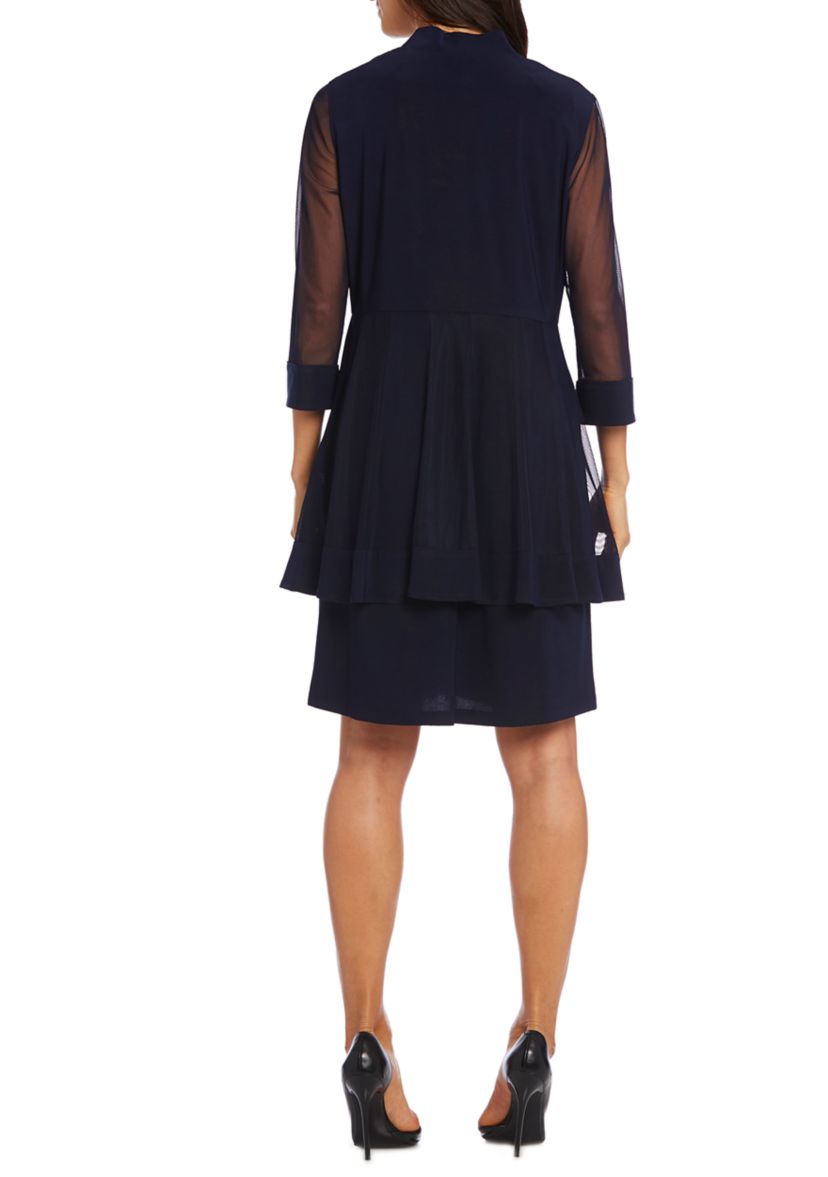 Beaded Neck Jacket Dress