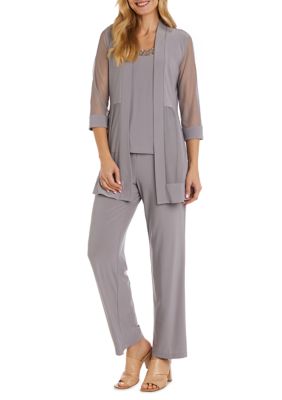 R&M Richards Petite Two-Piece Pant Suit