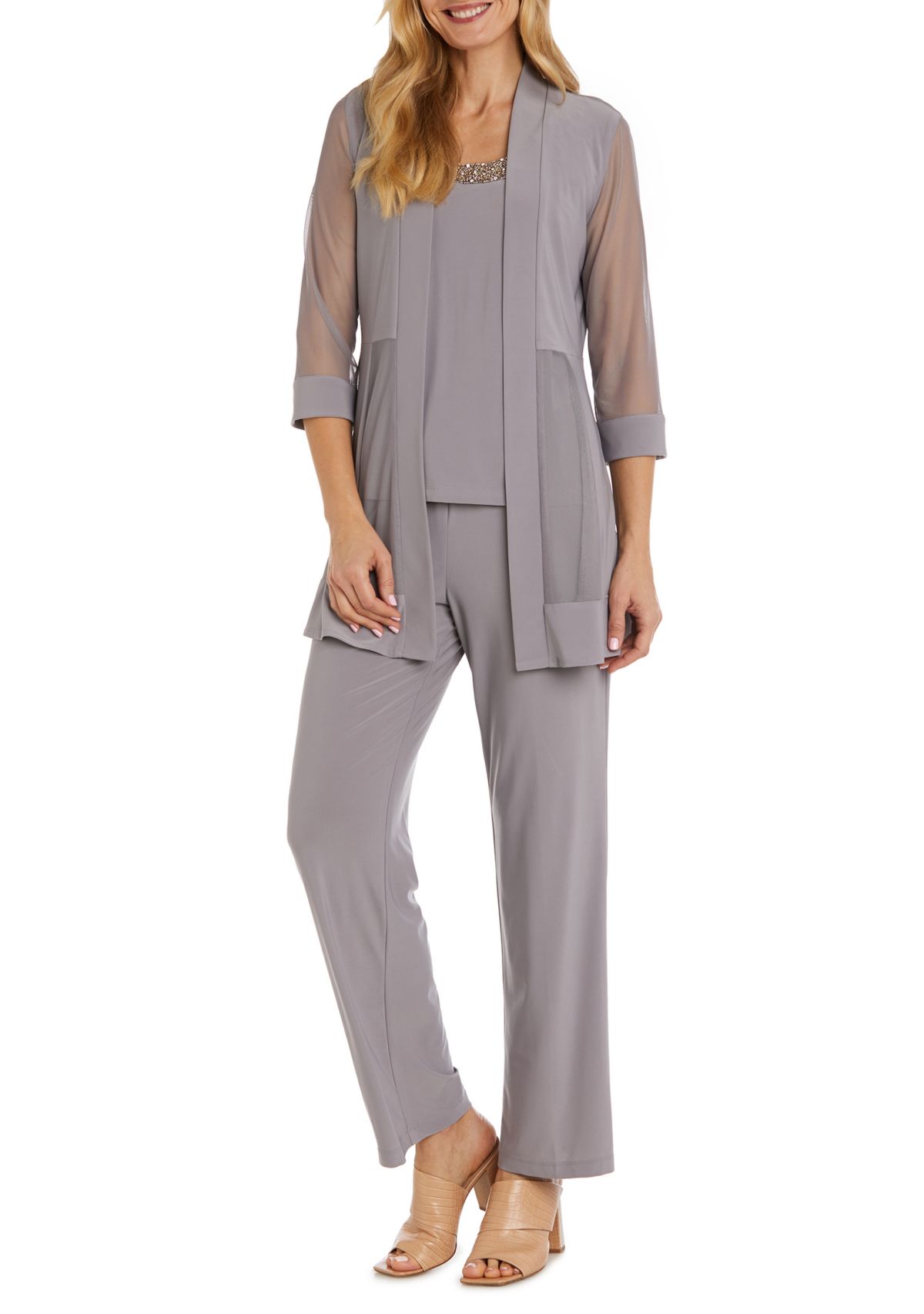 Bead Neck Mock 2 Pc Pant