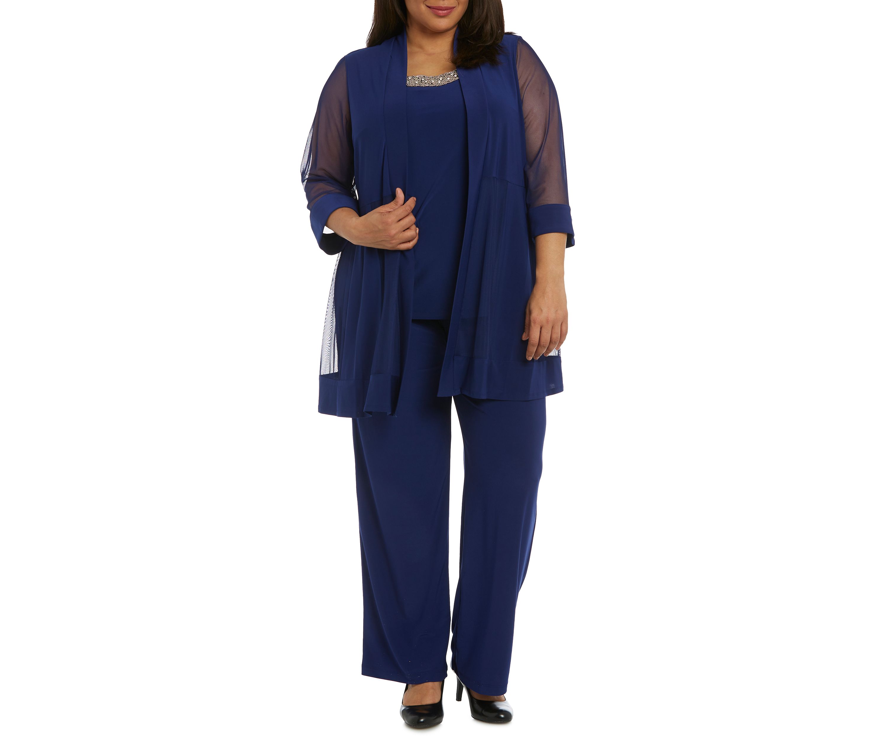 Bead Neck Mock 2 Pc Pant