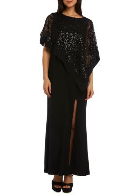 Lace Poncho Over Ity Sheath Long