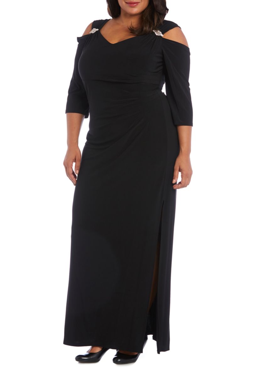 Plus Size Cold Shoulder Party Dress