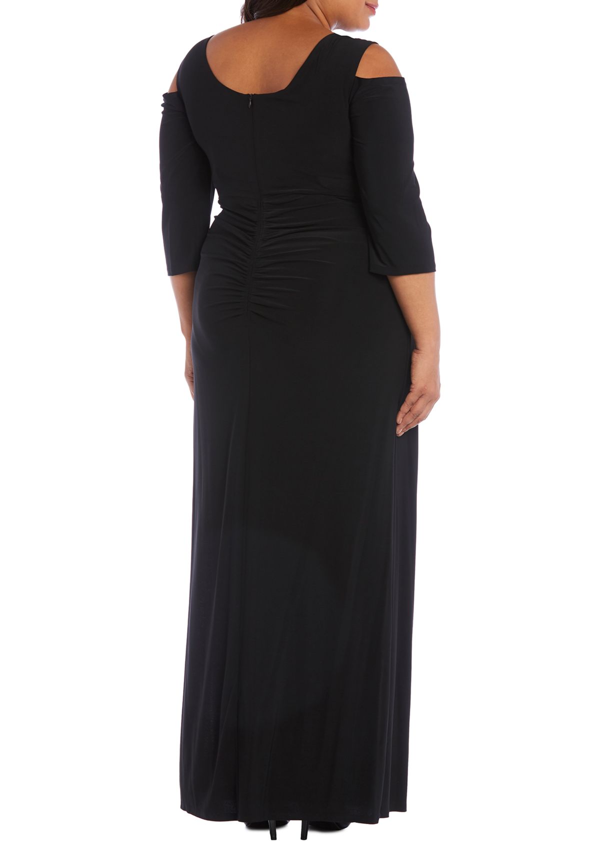 Plus Size Cold Shoulder Party Dress