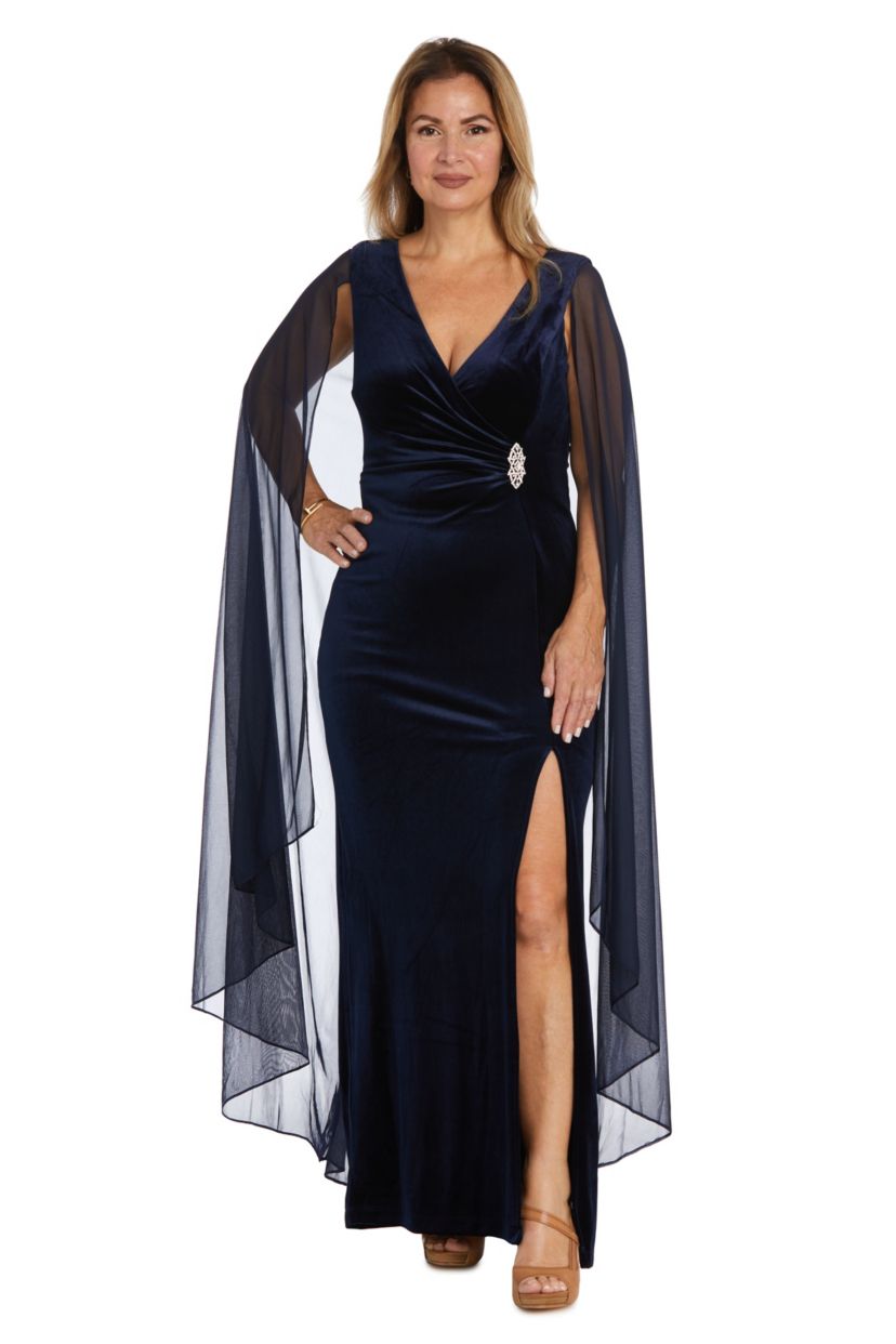 1Pc Chiffon Duster Cape Surplice Wrap Dress