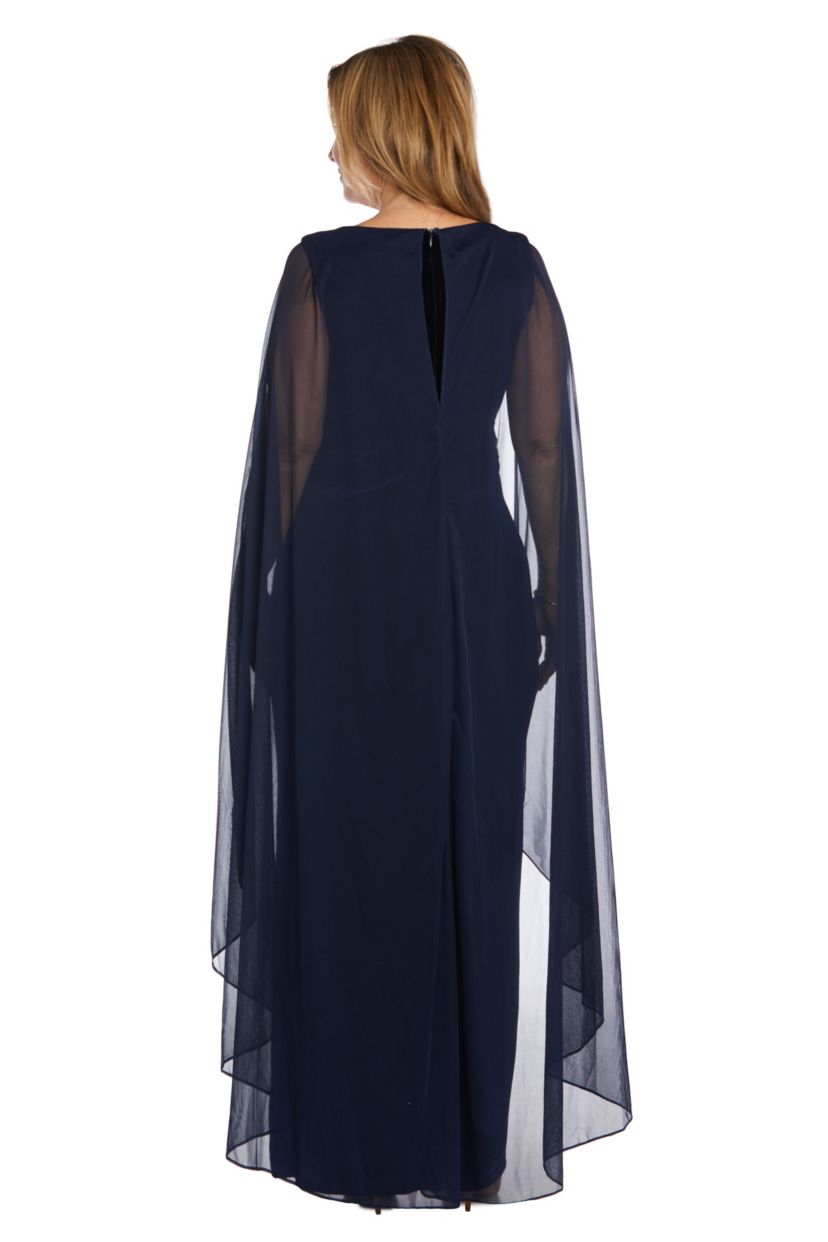1Pc Chiffon Duster Cape Surplice Wrap Dress