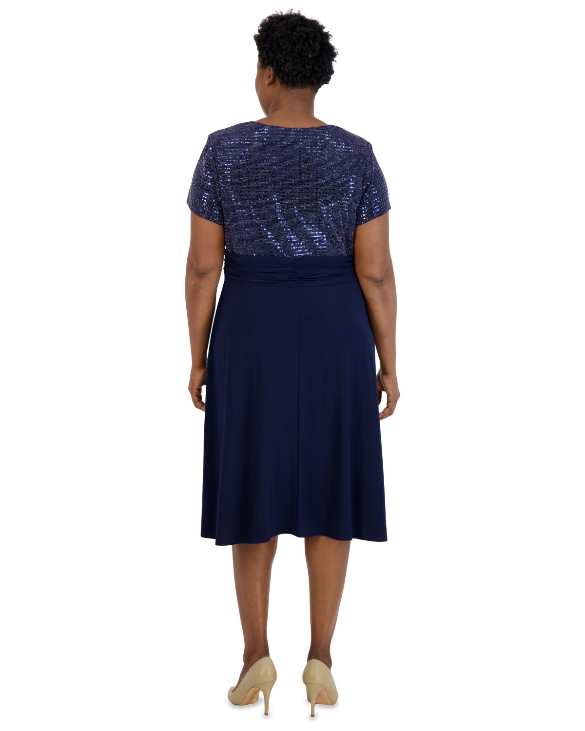 1Pc Cascade Wrap Dress With Modesty