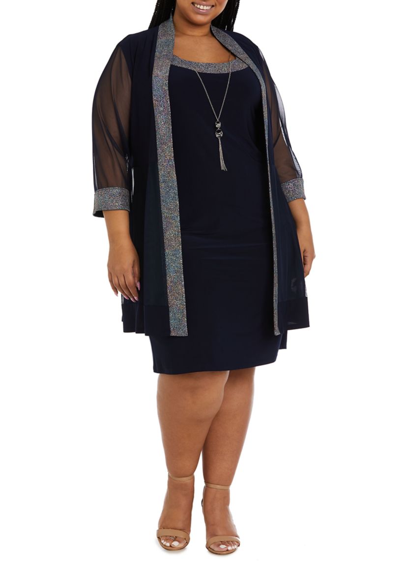 Two-Piece Foil Knit Detail Two-piece