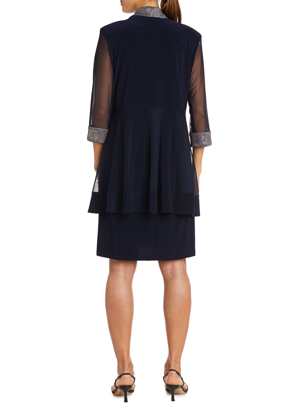 Foil Trim Jacket Dress