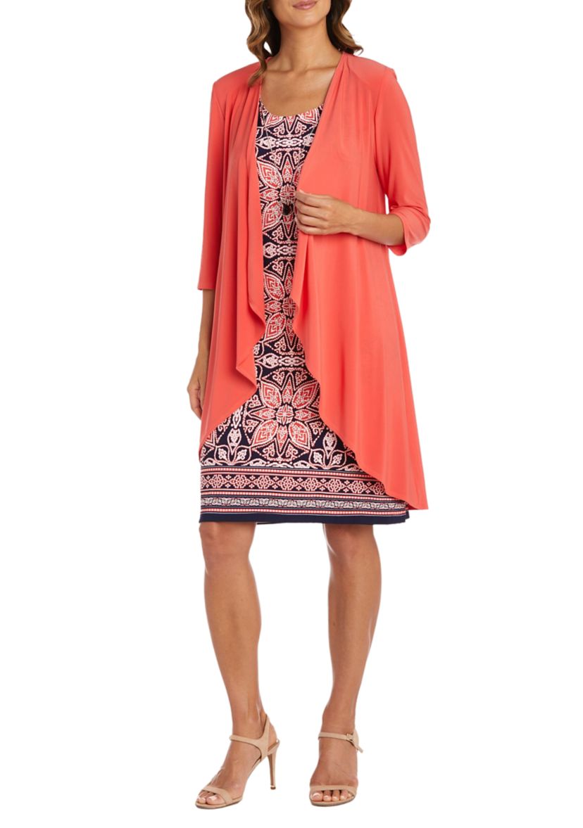 Puff Print Jacket Dress