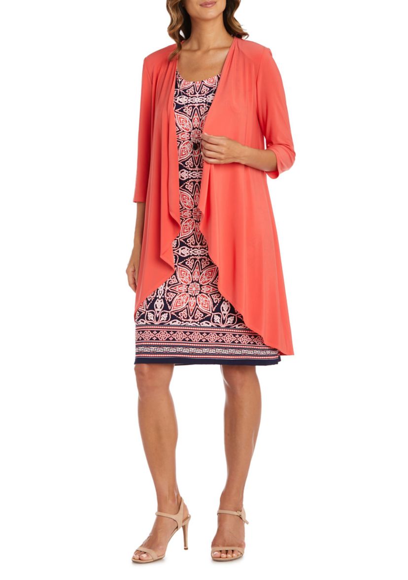 Puff Print Jacket Dress