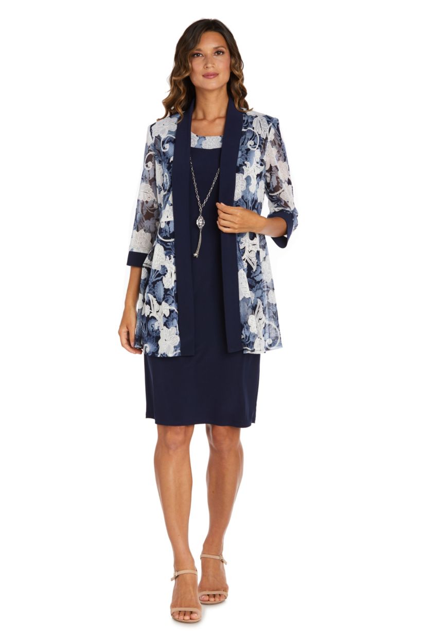 2Pc Printed Jacket Dress