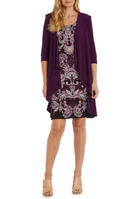 Rabbit Rabbit Rabbit Women's Printed Jacket Dress with Necklace | belk