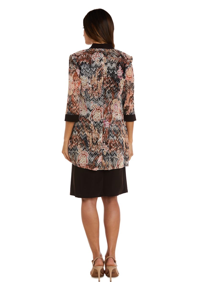Womens Mesh Printed Jacket Dress