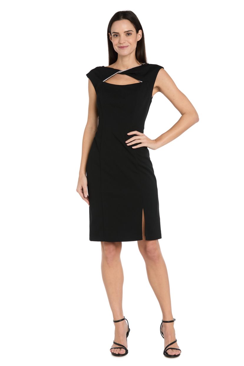 R & M Richards Twist Front Midi Dress | Belk