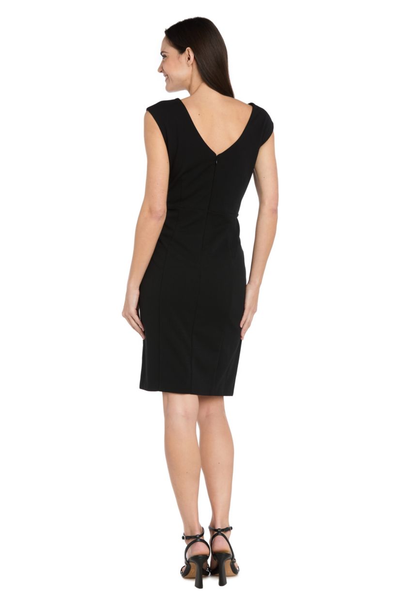 R & M Richards Women's Twist Front Midi Dress, Red, 18