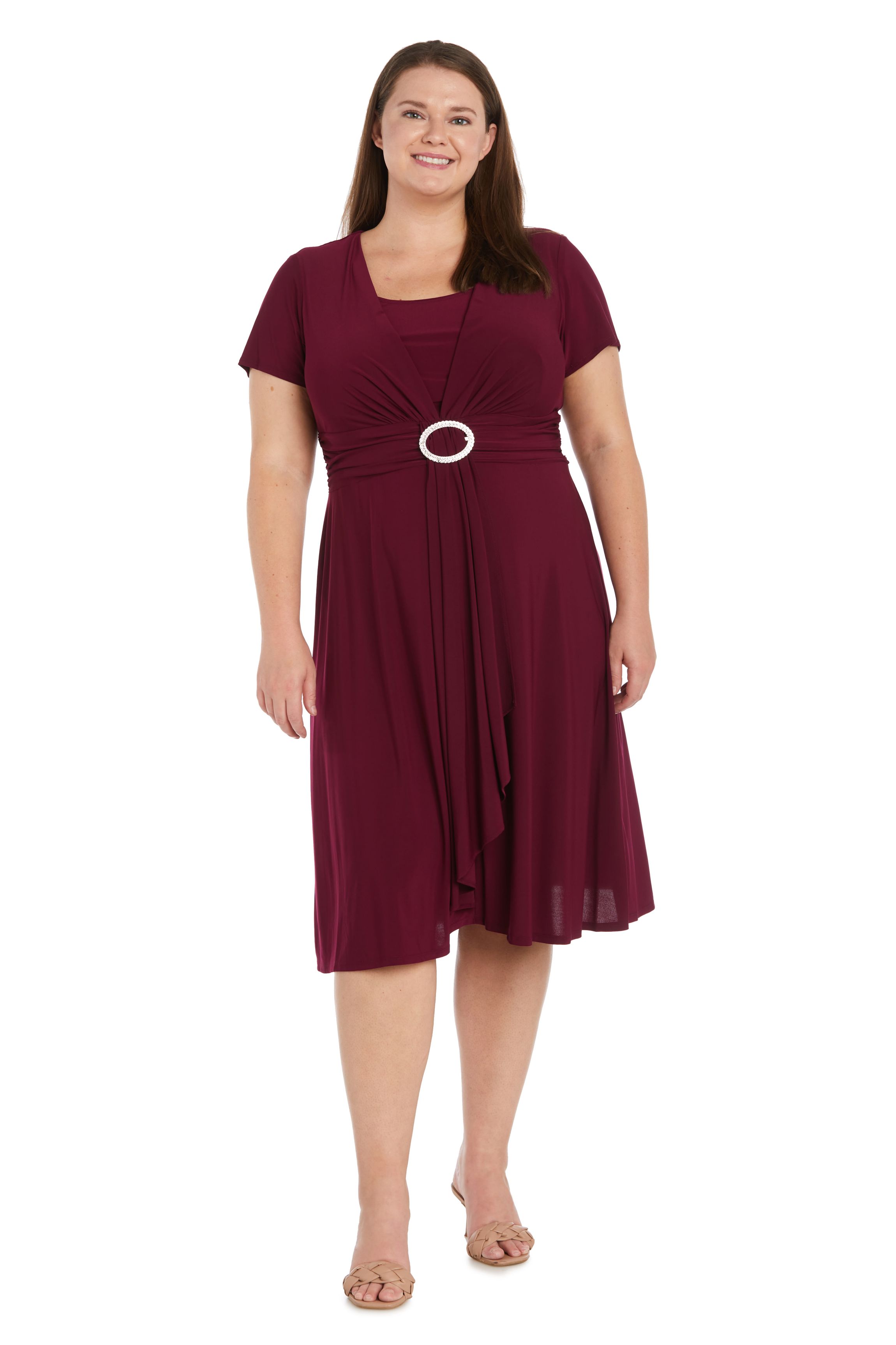 1Pc Cascade Frt Scraf Dtl F&F Dress
