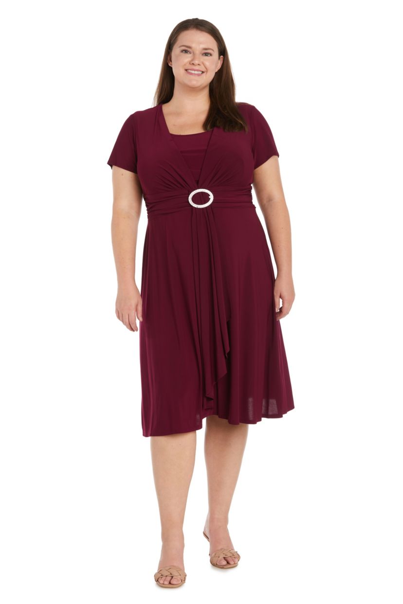 1Pc Cascade Frt Scraf Dtl F&F Dress