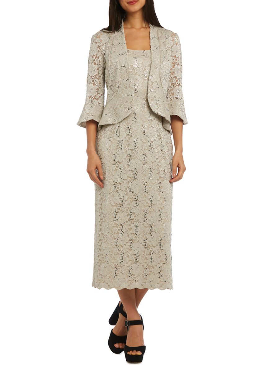 LONG GLITTER LACE WITH SCALLOP DETAIL