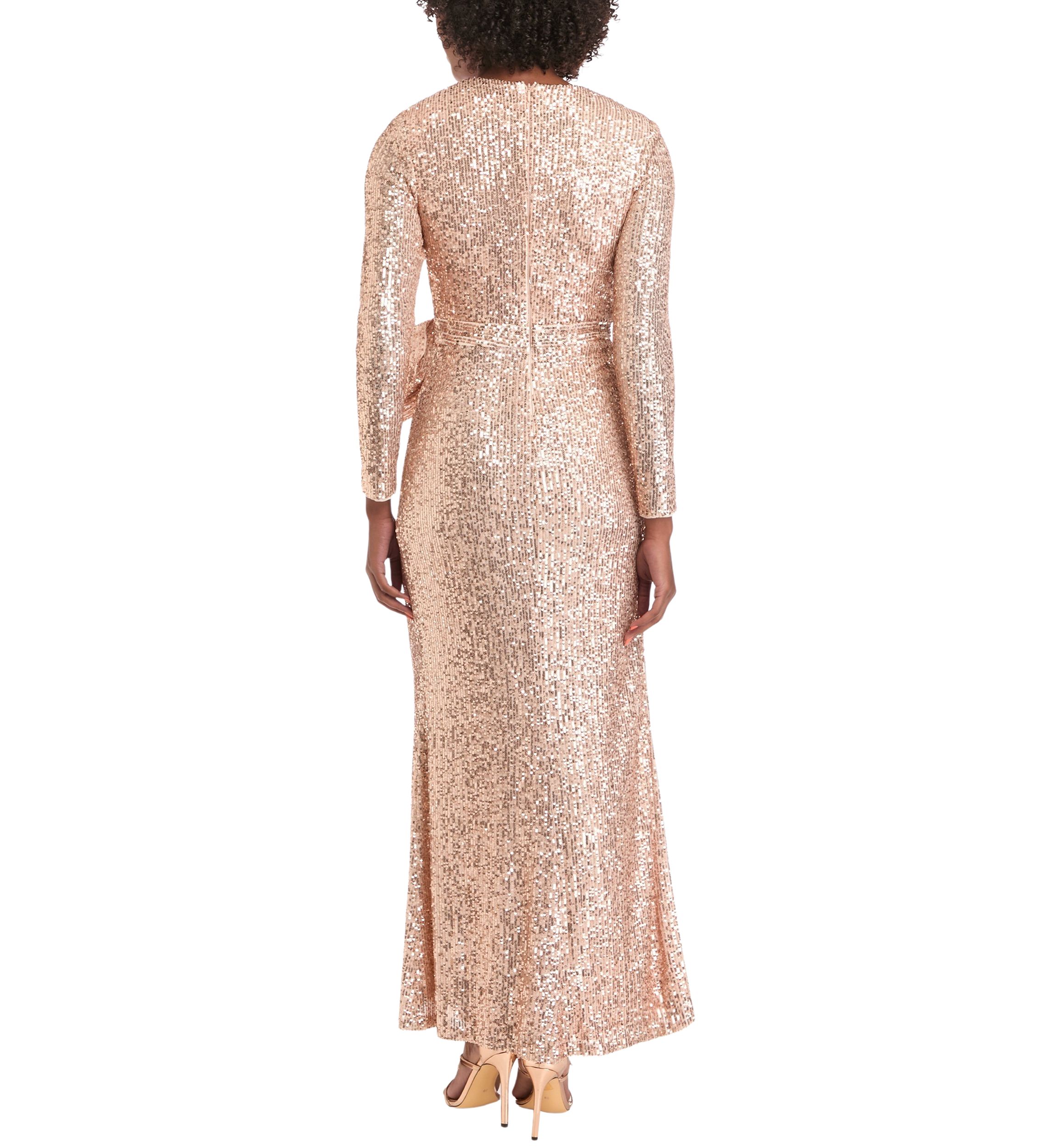 gold glomesh dress Beads Appliques Fit and Flare Prom Dresses Off-the-Shoulder Tulle Ruffles Evening Gowns Prom dresses main image 0