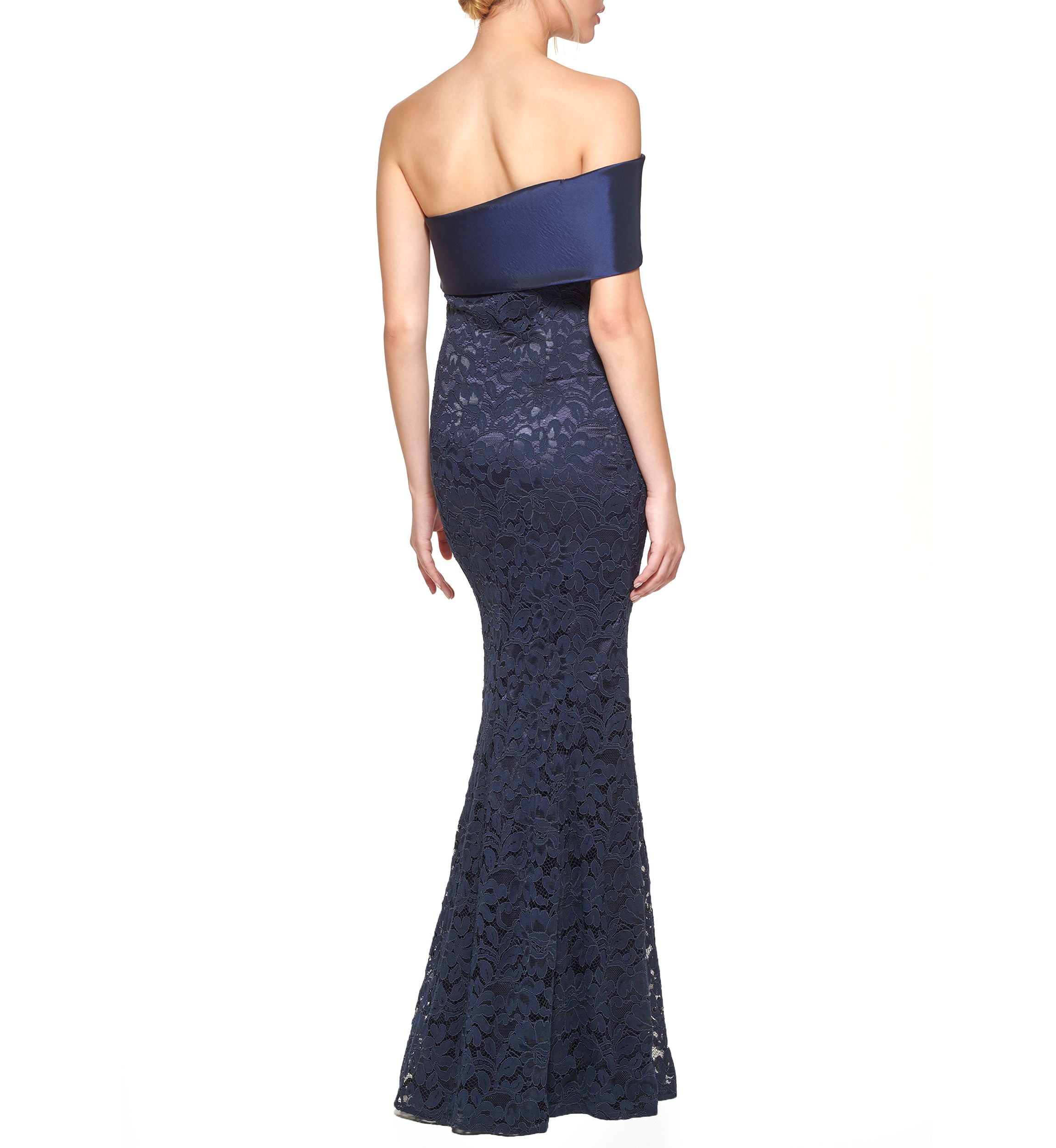 Womens One Shoulder Solid Velvet Gown 