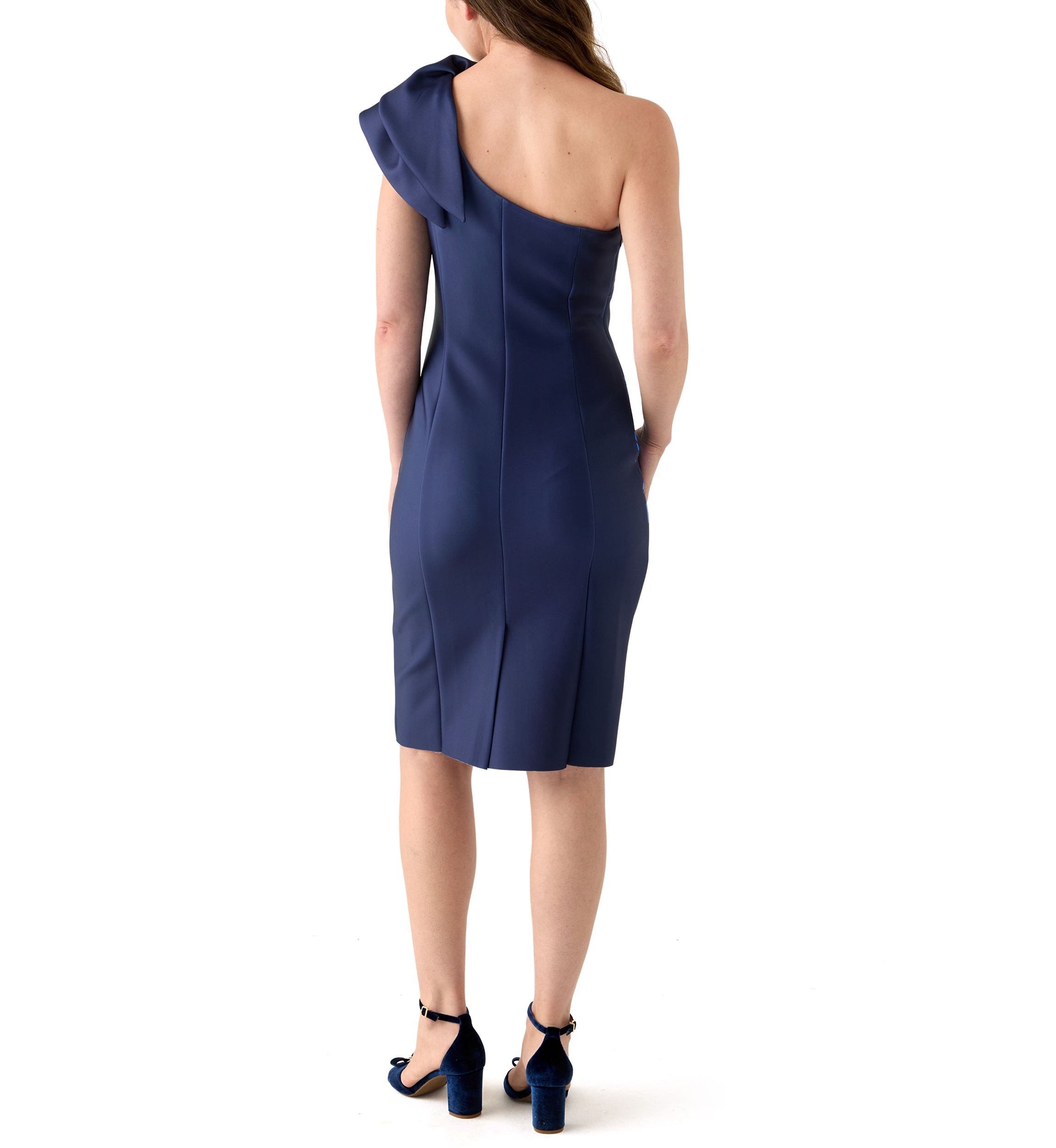 Womens Floral Print Scuba Sheath Dress