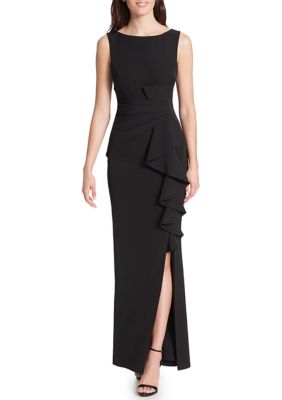 Eliza J Women's Sleeveless Gown With Ruffles And Gathered Front