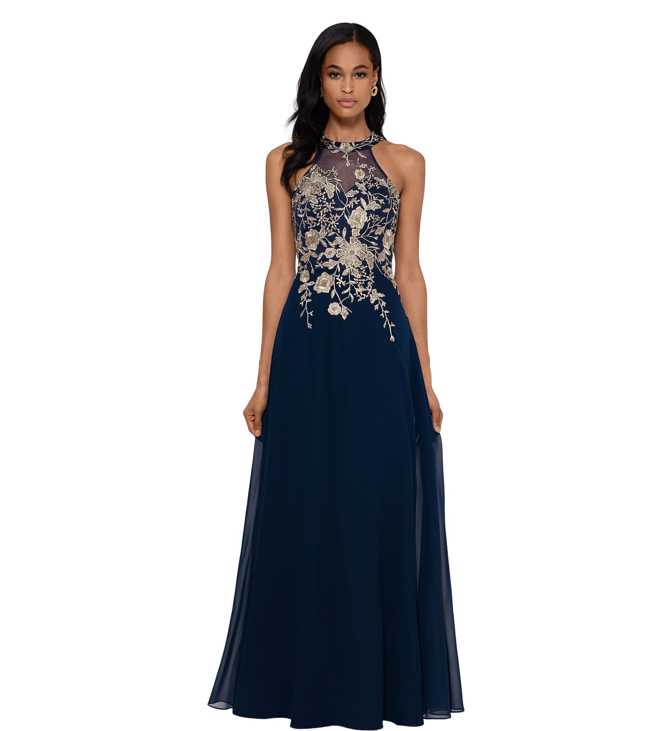 green emerald velvet dress Nox Anabel C1616 Prom Dress - Emerald main image 1