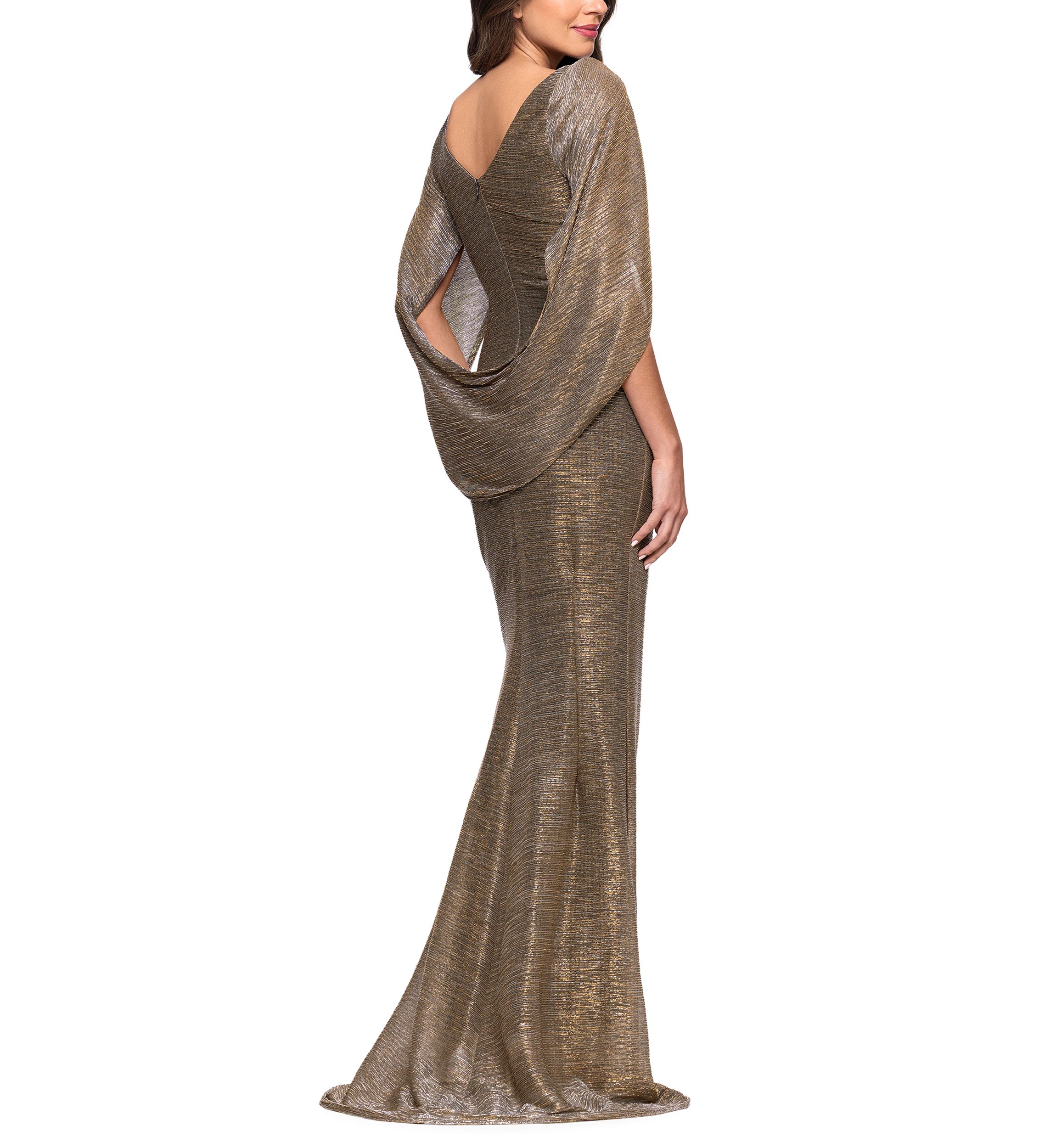 belk gold dress BELLE OF THE BALL METALLIC MAXI DRESS – AKIRA main image 1