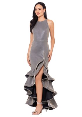 Women's Sleeveless Glitter Solid Sheath Dress