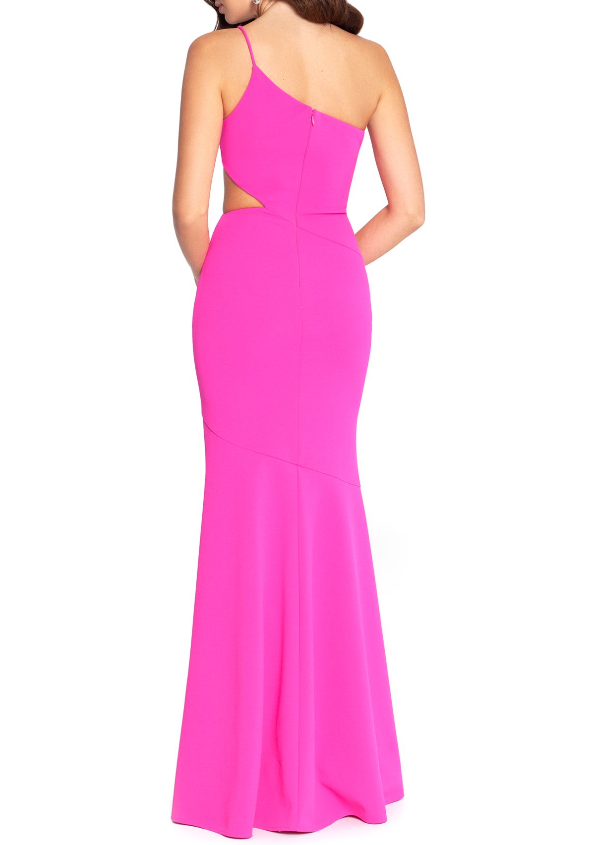 Womens Side Cutout One Shoulder Gown