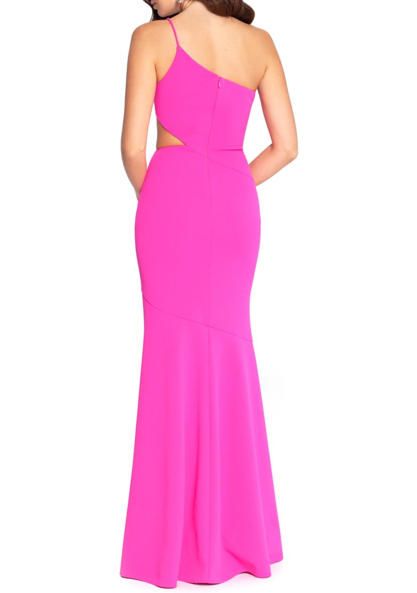 Womens Side Cutout One Shoulder Gown