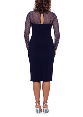 Betsy Adam Women s 3 4 Sleeve Cutout Embroidered Yoke